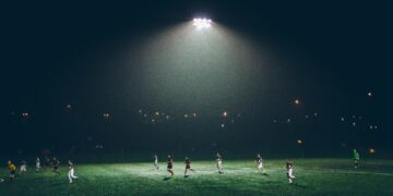 Soccer at night