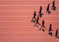 Working on a project for my school’s track team on a summer morning. I noticed the sun was perfectly angled to expand the shadows of the runners into full size. I launched my Mavic Pro to 300 ft. and made them run in arrow shape. Which I was able to capture this interesting overhead shot of them running and their shadows be an identical profile shot of them.