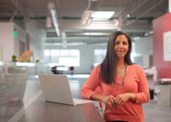 Woman at desk working in office