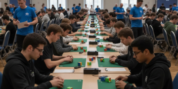 EK Rubiks Kubus in Arnhem trekt 1200 Europeanen voor snelste tijd
