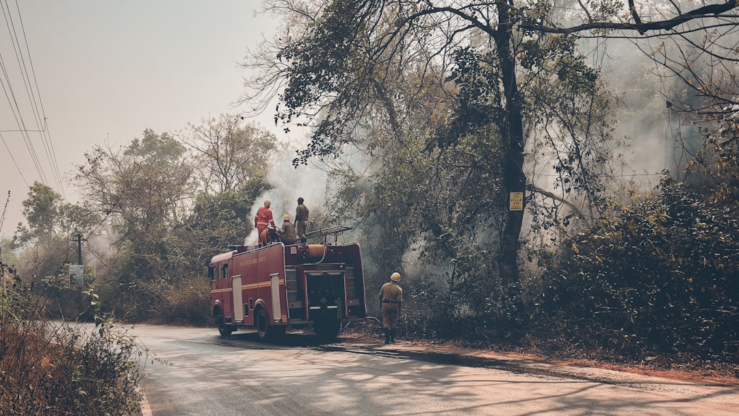 I captured this shot in Goa as well. It was quite a scene with these firefighters on duty, handling a situation in the forest. They stood there, focused and ready, amidst the trees and the smoke. The dedication and teamwork were palpable. It was impressive to see them in action, dealing with the challenges of nature. Moments like these remind me of the hard work and bravery of these individuals. The backdrop of Goa’s lush greenery added a unique contrast to the seriousness of their task.