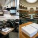 Stapel wetsteksten en vergaderstukken op een tafel in een parlementsgebouw
