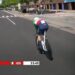 Filippo Ganna in de Italiaanse kampioenstrui tijdens een tijdrit in de Vuelta