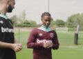 Crysencio Summerville op het trainingsveld van West Ham United
